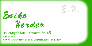 eniko werder business card